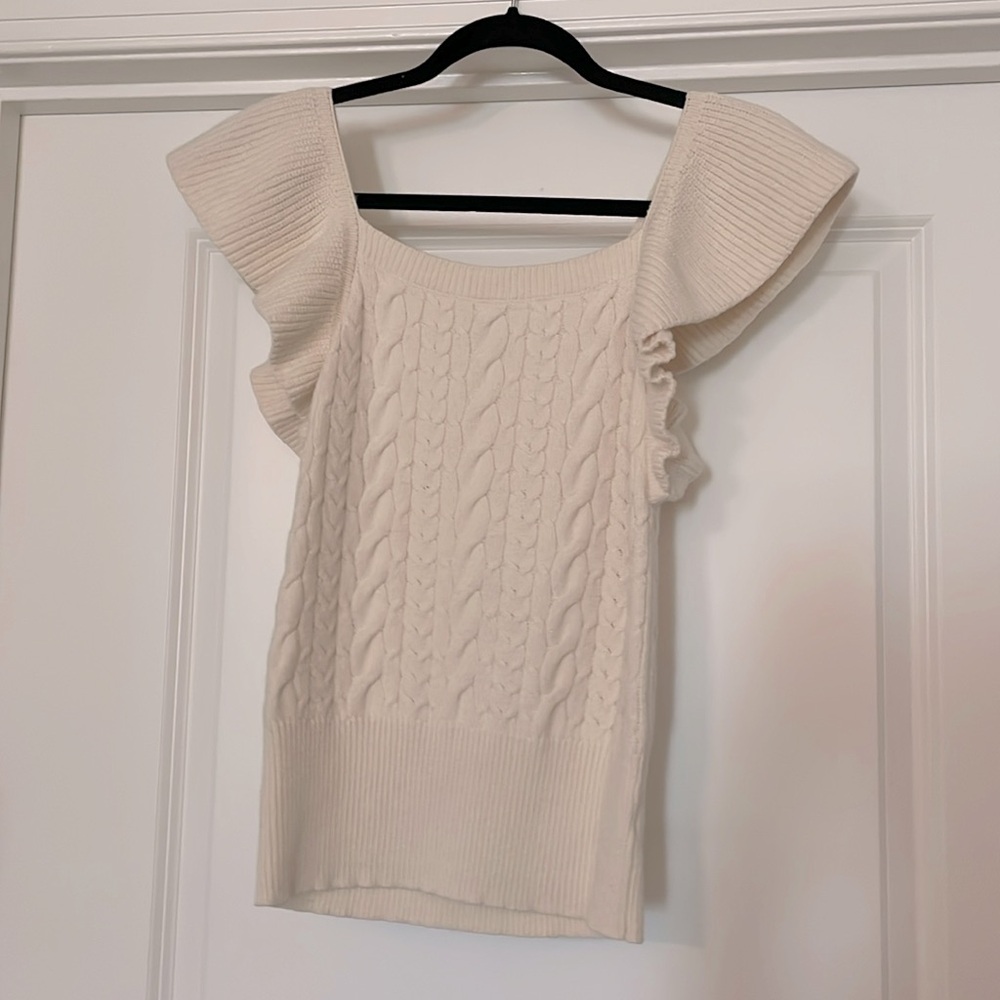 A New Day sweater ruffle sleeve tank XS